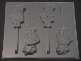138sp Honey Bear Chocolate or Hard Candy Lollipop Mold 